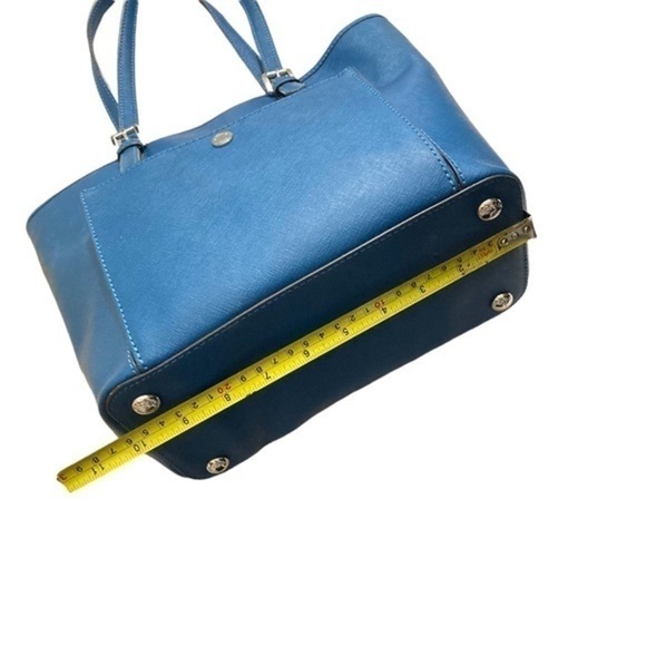 Michael kors blue saffiano leather front pocket tote bag - Picture 4 of 11